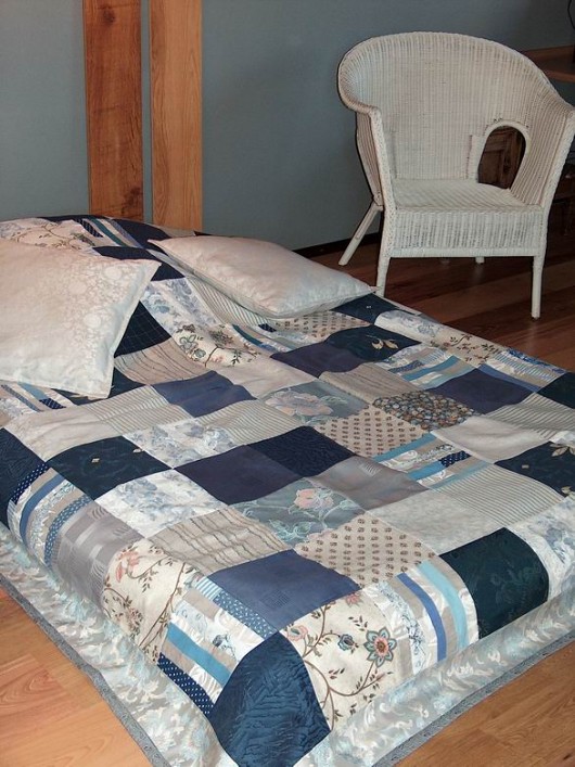 Narzuta patchwork :Błękity MonikaKS