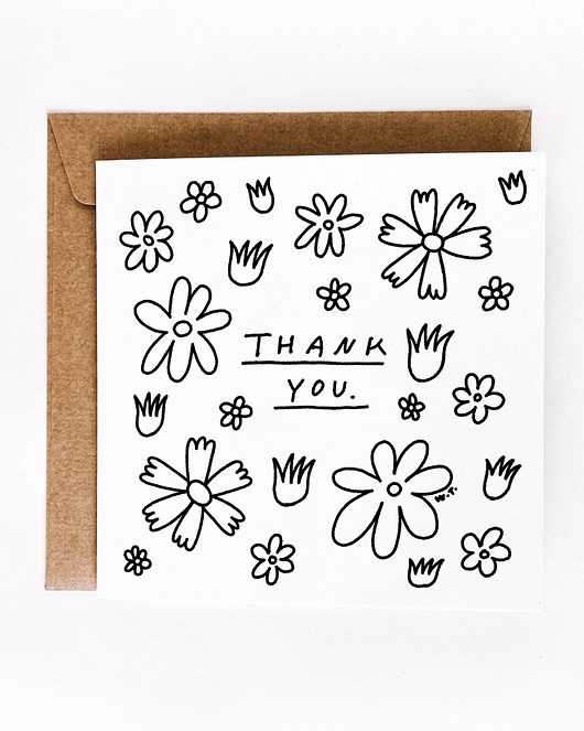 kartki okolicznościowe - wydruki Thank you flowers