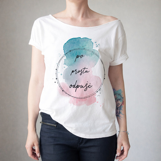 t-shirt damskie Po prostu odpuść Oversize