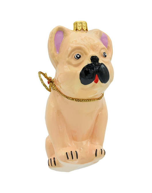 bombki Bombka choinkowa szklana ręcznie malowana: Buldog francuski: Fawn