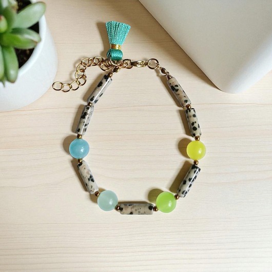 bransoletki z kamieni naturalnych Bransoletka : summer JASPER collection : jaspis i jadeit
