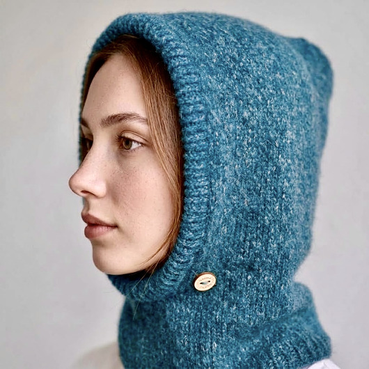 czapki damskie Ręcznie robiona balaclava miękki kapturokomin czapka z alpaką kolory
