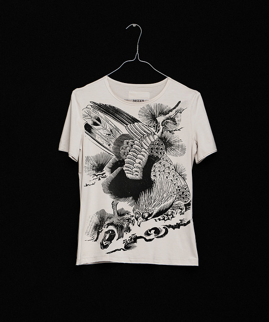 Kiyonobu II no.7 beige Women's T-shirt SELVA