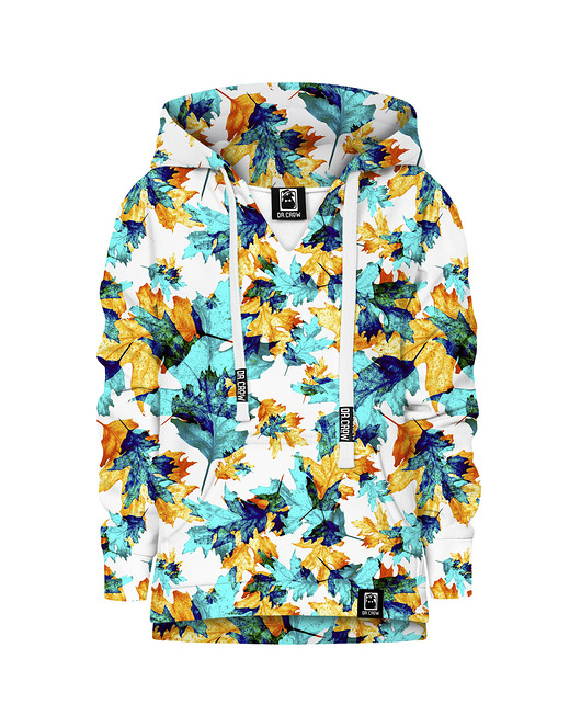 bluzy dla dziewczynki Bluza Dziewczynka DR.CROW Cyan Leaves