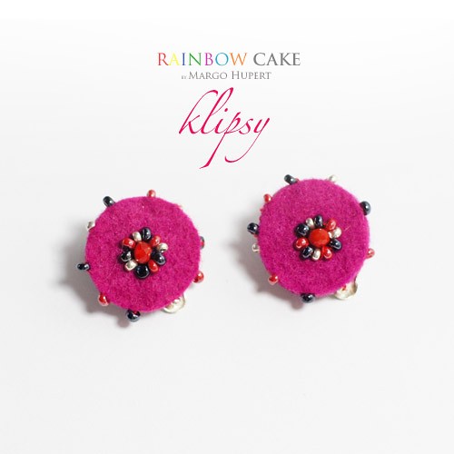  RainbowCake - klipsy FlowerFelt Design