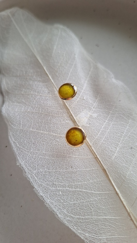 kolczyki - inne Mini akwarelki kolczyki 8mm