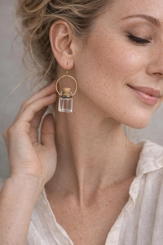 kolczyki szklane Kolczyki buteleczki- napelnim jej czym chcesz