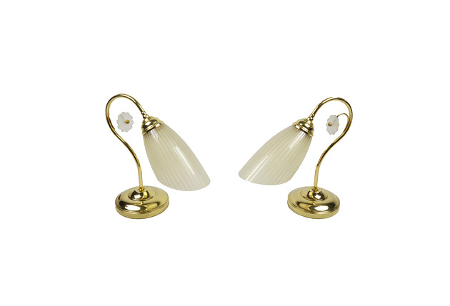 lampy stołowe Para lampek, lata 80