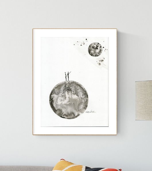 grafika 30x40 cm wykonana ręcznie Krystyna Siwek Art