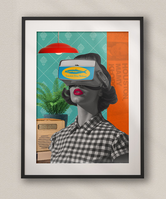 plakaty Plakat Szwedzki Sklep Meblowy - Retro Kolaż