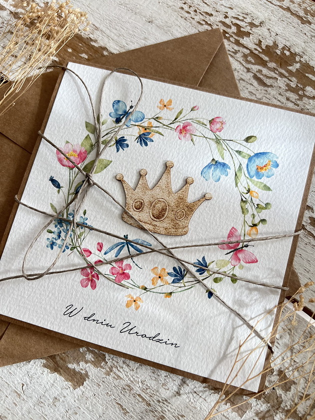 kartki scrapbooking Ręcznie robiona kartka dla dziecka na urodziny - dla dziewczynki, księżniczki