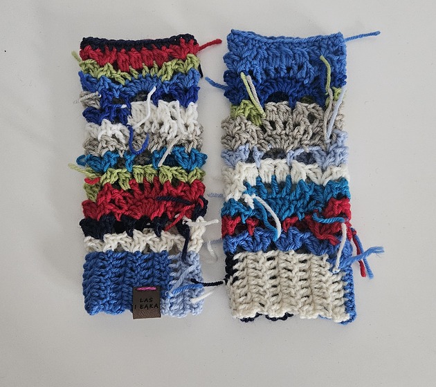 rękawiczki damskie Mitenki retro z wełny