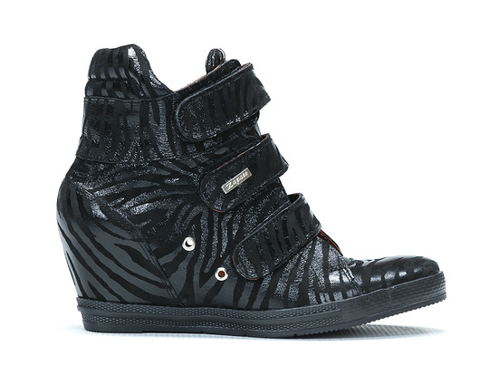 RĘCZNIE ROBIONE SNEAKERSY ZAPATO 224 CZARNY ZEBR Zapato