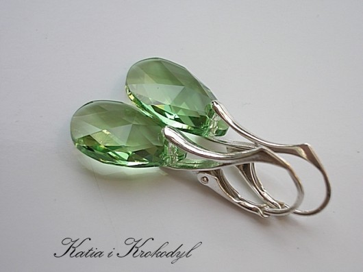 kryształ SWAROVSKI - MIGDAŁY PERIDOT Katia i krokodyl