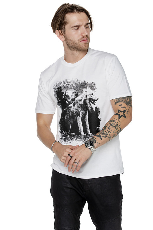 t-shirty męskie T-shirt męski UNDERWORLD Wolf in mountains