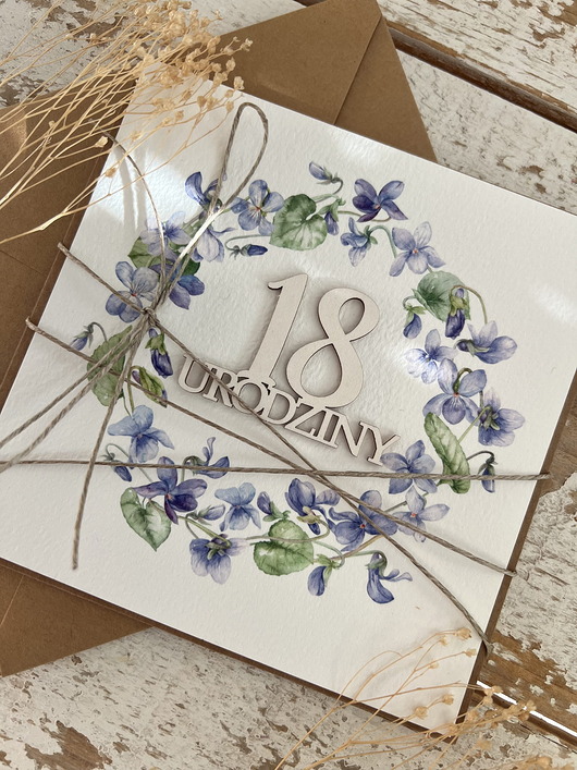 kartki scrapbooking Wyjątkowa ręcznie robiona kartka na 18-ste urodziny, osiemnastka, pomysł na p
