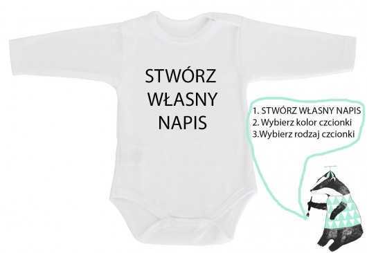 Body gładkie - własny napis Infante