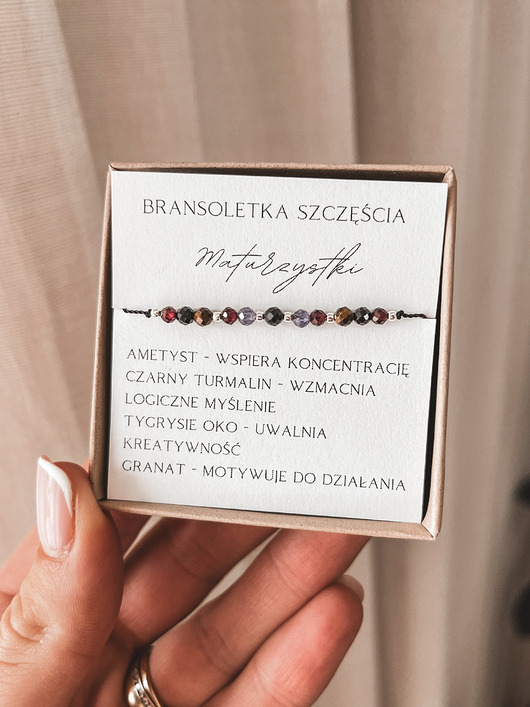 bransoletki z kamieni naturalnych Bransoletka szczęścia dla Maturzystki