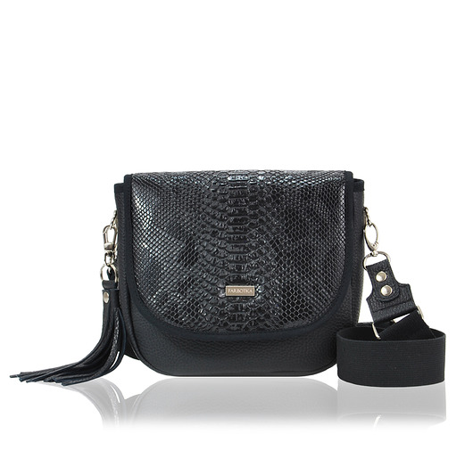 torby na ramię TOREBKA PURO SASZKA 2189 BLACK SNAKE
