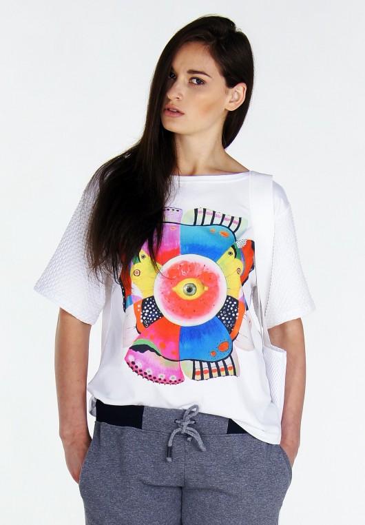 T-shirt z nadrukiem EYE OF PROVIDENCE Karolina Marczuk