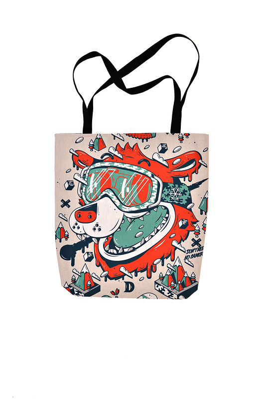 Ice Bear Orange Tote Bag DONT NEED NO SAMURAI
