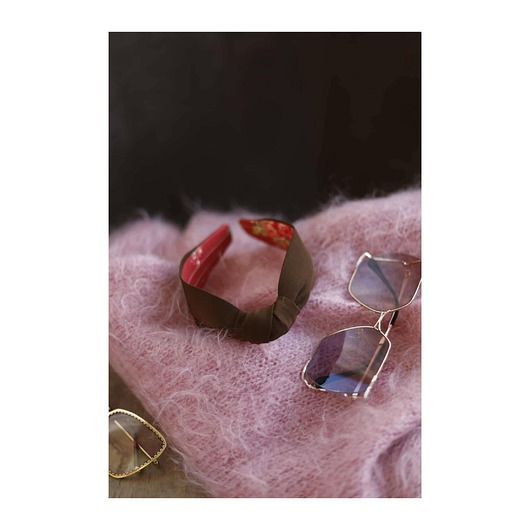 opaski do włosów Jedwabna brązowa opaska