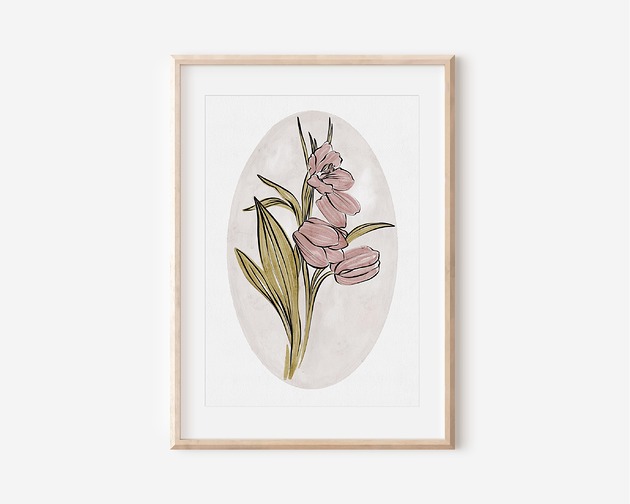 grafiki i ilustracje Plakat botaniczny - BUKIET TULIPANÓW