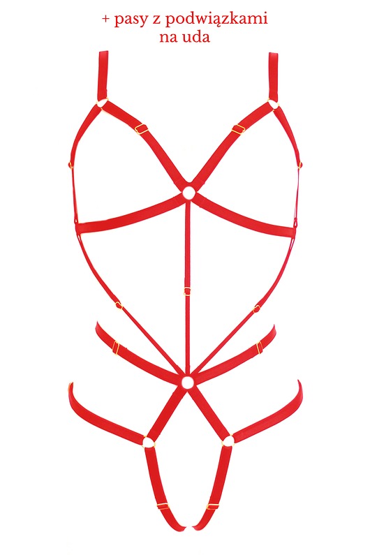 bielizna - inne Zamówienie specjalne - Niki Red - Body Harness