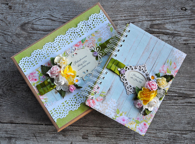 kartki scrapbooking Album z podziękowaniami dla nauczyciela