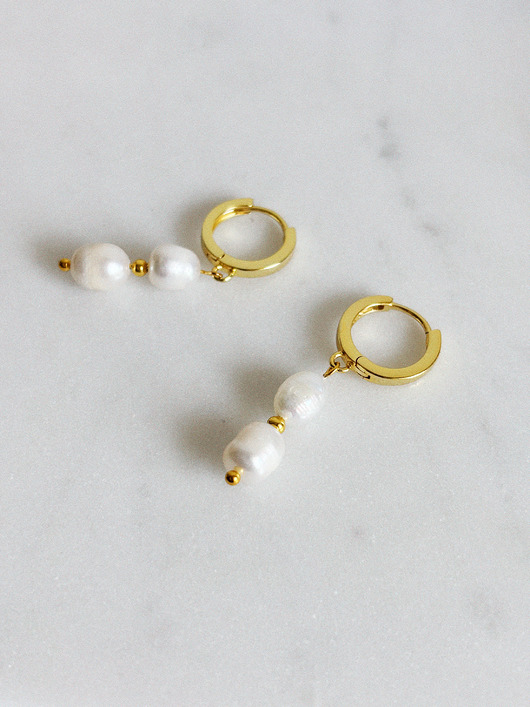 kolczyki z mosiądzu Kolczyki z Perłami delikatne