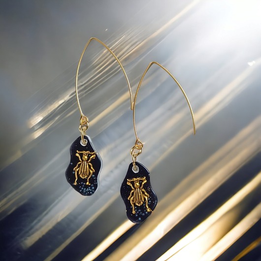 kolczyki z żywicy UNIKATOWE  kolczyki z żywicy : kolekcja INSECTS II