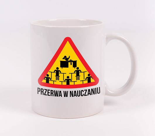 Kubek z nadrukiem - PRZERWA W NAUCZANIU AllbagAllprints