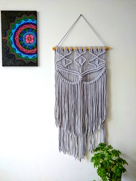 Makrama dekoracja ścienna Boho styl Barwny Zakątek