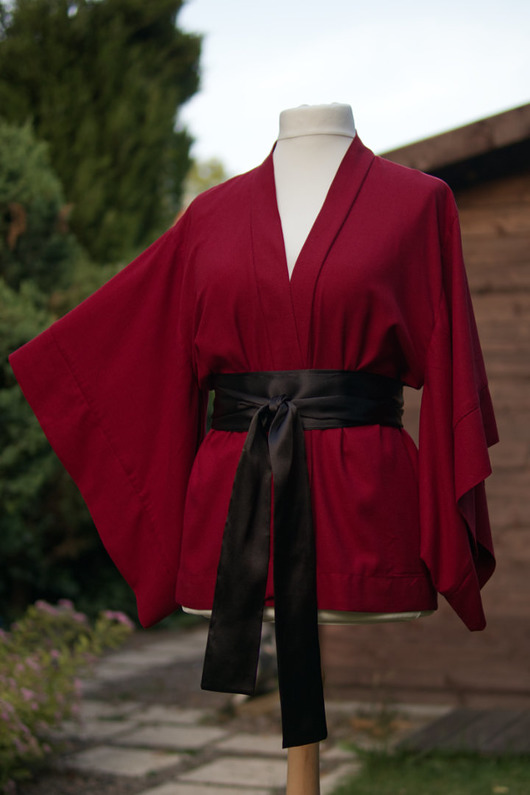 marynarki damskie Kimono Deep Wine