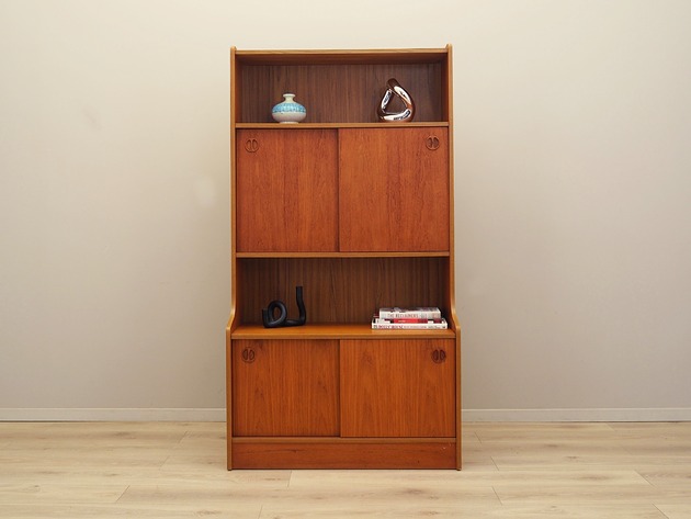 regały i półki Biblioteczka tekowa, duński design, lata 60, produkcja: Dania