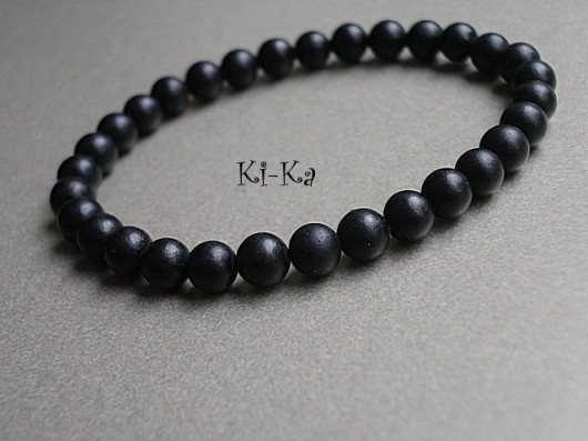  Basic black matt- bransoletka KiKa pracownia