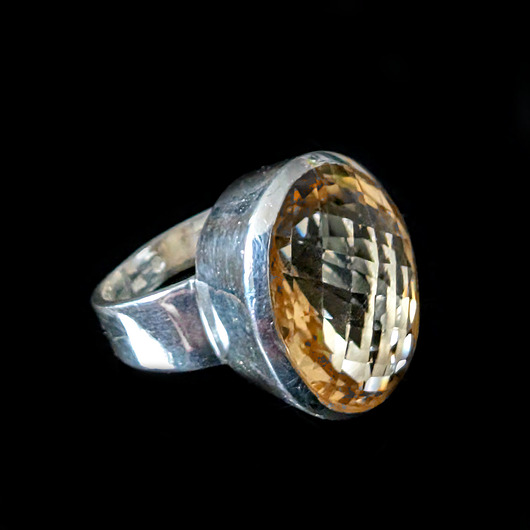 pierścionki srebrne Pierścionek sułtański cytryn