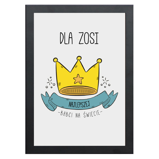 plakaty Plakat Korona, prezent na Dzień Babci