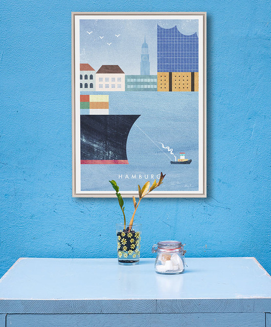 plakaty Hamburg - w porcie - plakat fine art