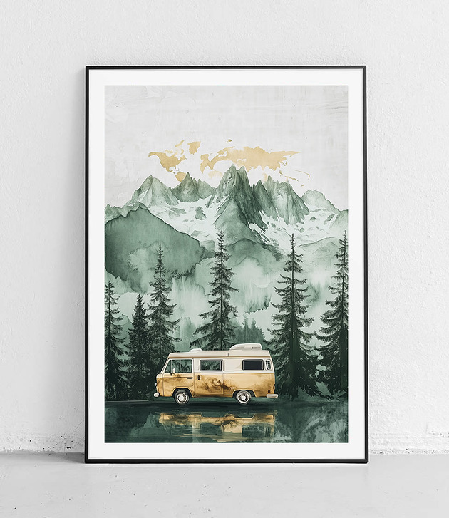 plakaty Plakat Kamper w sercu gór