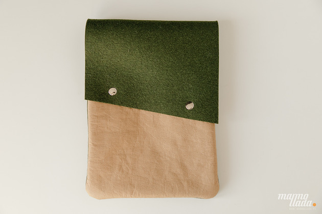 etui na laptopa Marmollada - etui filcowe MACBOOK air 13,3-13,6" leśny + B