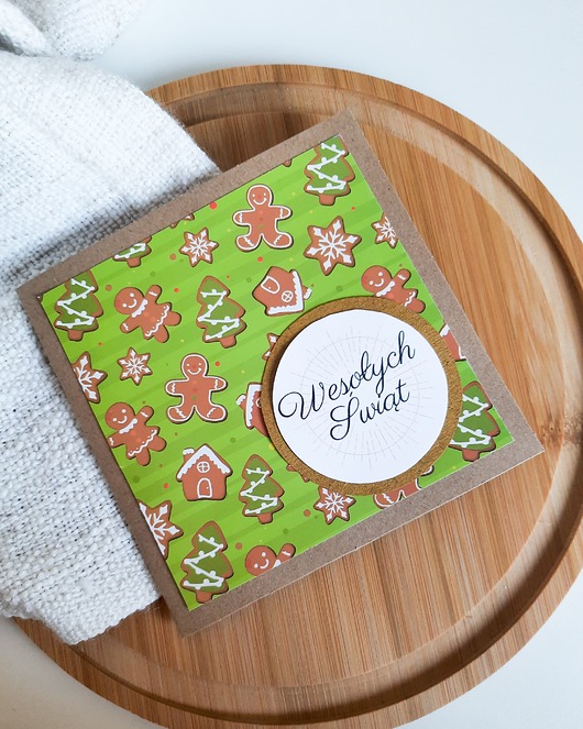 kartki scrapbooking Kartka Okolicznościowa Świąteczna Pierniki