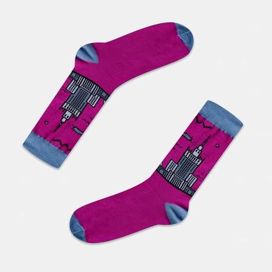 Kolorowe skarpetki z Pałacem Kultury i Nauki City Socks