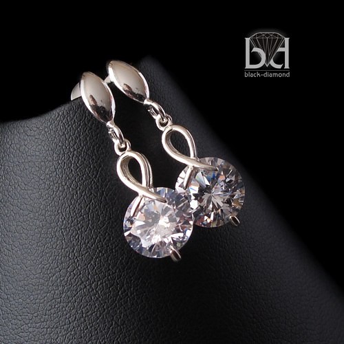 Kolczyki Swarovski Błyskotki z cyrkonią Black Diamond