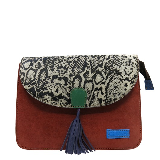 torby na ramię Torebka klasyczna elegancka skórzana zamszowa elegancka klapka wzór OLIVKA