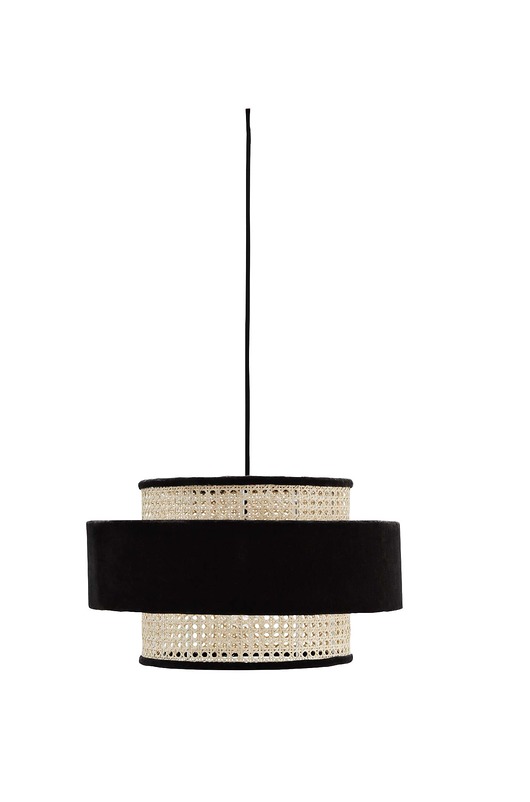 Lampa sufitowa Lizbona czarna aksamit śr.45 cm Home Design