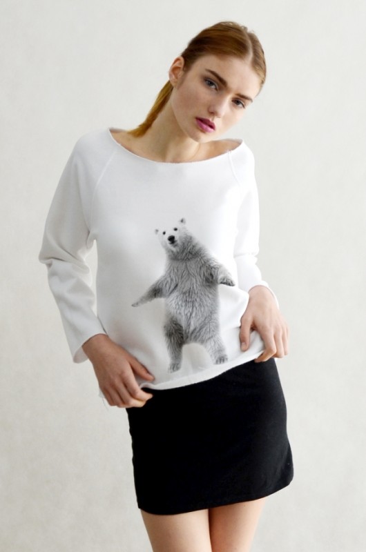 DANCING biała bluza oversize GAU great as You