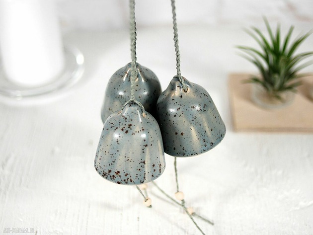 dekoracje świąteczne Ceramiczne dzwonki choinkowe