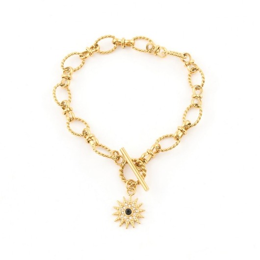 bransoletki z kamieni naturalnych Bransoletka z delikatnego oplatanego łańcucha "Energią Słońca"