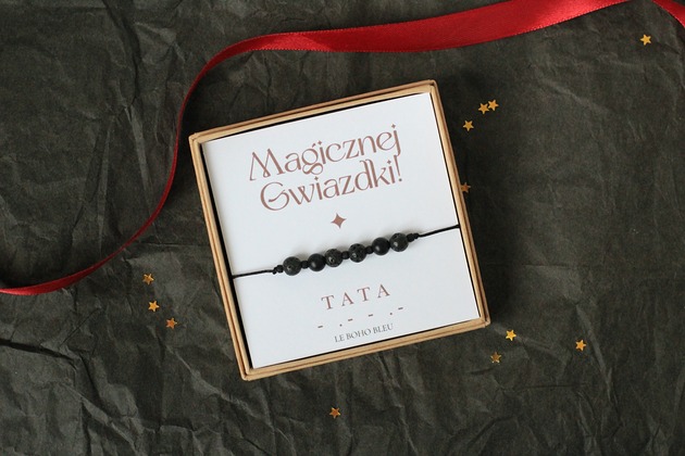 bransoletki na sznurku TATA w alfabecie Morse'a - Magicznej Gwiazdki!